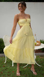 Women's Clothing 2025 New V-Neck Sleeveless Solid Color Splicing Large Swing Long Dress