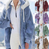 2025 Autumn And Winter New Women's Wear Wish Loose Casual Casual Impact Pocket Splicing Hooded