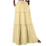 2025 Women's Summer New Wood Ear Layered Skirt High Waist Tight With Lotle Side Skirt