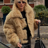 Women's 2025 New Explosive ZA Fur Curly Jacket Jacket