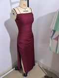 2025 Women's Suspension Open Fork Back Zipper Dressȹs