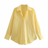 2025 Street Fashion New Women's Clothing City Autumn Multi-Color V-Neck Casual Shirt