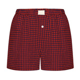 2025 Summer New Ladies Leisurely Comfortable High-Waisted Broad-Legged Retro Lattice Shorts