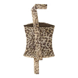 2025 Summer New Breast-Wear Women's Fashion Animal Print Leopard Pattern Net Skirt Suit