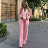 2025 Women's Winter New Temperament Evening Dress Collar Suit Jacket + Pants Suit