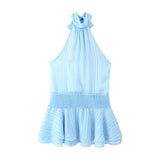 Women's Dress 2025 New Temperament Fashion Hanging Neck Density Dress