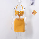 Summer 2025 Women's Fashion Fashion Sexy Beads Hanging Half-Skirt Suit