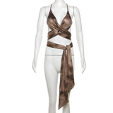 2025 Summer Fashion Trend Women's New Printing Straps To Repair The Body With A Small Vest