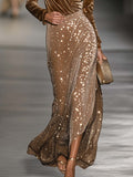 2025 Women's Glids Long New Robe Evening Dress Dress Dress Dress