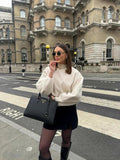 2025 Women's Autumn And Winter New Fashion Trend Of Beadskin, Loose Edgy Short Jacket