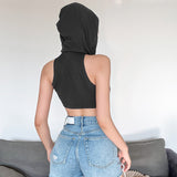 Autumn 2025 Fashion Trend Women's New Hooded Umbilized Body Personality With Small Vest