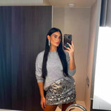New Women's High-Rise Slimming Body Squin Short Skirt In Autumn 2025