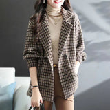 2025 Autumn And Winter New Fashion Collar Loose Pocket Lattice Hair, The Design Of The Jacket Feels A Niche Elegant Top Woman