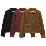 Women's 2025 New Fashioned Tuff-Pocket Pocket Dressed Jacket T-Bloat