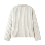 Spring 2025 New Women's Casual Heart-Shaped Buckle Cotton Jacket Jacket