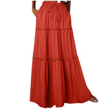 2025 Women's Summer New Wood Ear Layered Skirt High Waist Tight With Lotle Side Skirt