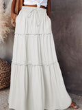 2025 Women's Summer New Wood Ear Layered Skirt High Waist Tight With Lotle Side Skirt