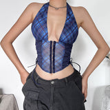 2025 Summer New Women's Street Fashion Hot Girl Print Tight Belt Belt Bare Vest
