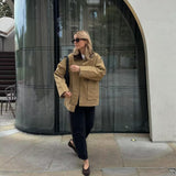 Autumn New Women's Fashion Casual Loose Thin Collar Cotton Jacket Jacket