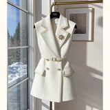 Spring And Autumn New Vest Small Suit Jacket Short Elegant Temperament Casual Slim Slimming