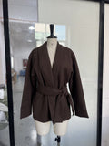 2025 Spring And Autumn Women's Explosive Temperament Hairy Dark Brown Short Loose Thaied Coat Woman