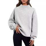 New Fashion Casual Velvet Dress Women's Thick Half-High Collar Loose Women's Clothing In Autumn And Winter 2025