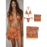 Women's Dress 2025 New Summer Beach Resort Bikinis Half Dress Suit