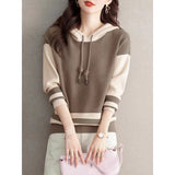 Sweater Women's Autumn/Winter 2025 New Ocean-Loose Casual Closed Knitted Small Long Sleeve T-Shirt