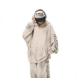 Vintage Mud Dyed Old Hooded Hoodie Sticker Oversize Couple With Open Shirt Zipper Handsome Coat