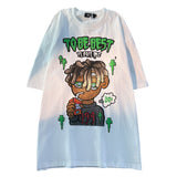 Small Niche Chic Heavy Cotton T-Shirt Men And Women Summer Hiphop Dirty Braided Boy Loose Short Sleeve Tide