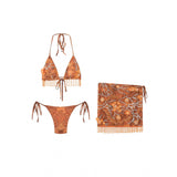 Women's Dress 2025 New Summer Beach Resort Bikinis Half Dress Suit