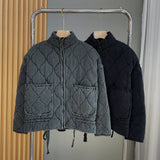 Autumn And Winter New Women's Zipper Double Pocket Three-Color Cotton Cotton Clothes