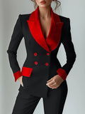 2025 Women's Long-Sleeved Button Suit Collar Interface Bag Small Suit