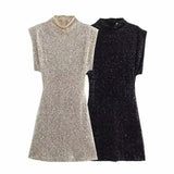 Women's Explosion Design Design Slender Sleeveless Slender Shoulder Slid Dress