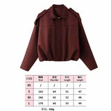 2025 Spring Pilot Jacket Bat Sleeve Zipper Loose Tuffen Jacket Women's Casual Jacket