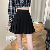 100-Fold Skirt Short Skirt Woman 2025 New High-Rise Students With Half-Dress Small A-Character Skirt College Style Half Skirt