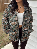 2025 Women's Ins Camouflage Long-Sleeved Zipper Pocket Hoodie Jacket