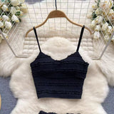 Pure-Style White Sling With Breast-Wear Vest Body Bm Half-Dress Skirt Set With Short Top Bottom Shirt Summer