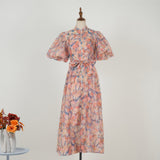 Summer Court Style High Design Feeling Heavy Industry Nail Drill Short Sleeve Single Buckle Dress + Sling