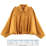 2025 Spring Pilot Jacket Bat Sleeve Zipper Loose Tuffen Jacket Women's Casual Jacket