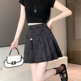 New Chinese A-Dress Skirt Women's Early Autumn Black Short Skirt New Bag Hip Skirt High Waist Thin 100-Fold Skirt Package Post