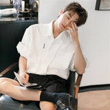 Men's High-End Casual Shirt Short-Sleeved Shirt Men's Shirt With Summer New Small Simple And Generous
