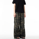 Vintage Camouflage Trousers Men And Women Fall 2025 New Loose Leisure Multi-Pocket Water Wash Jeans