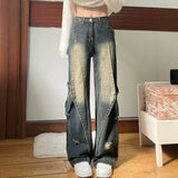 Spring And Autumn High-Rise Jeans 2025 Winter New Design Oversize Handsome Couple Trousers