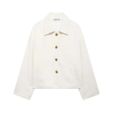 New Women's Clothing Retro Casual Clip Long-Sleeved Single Buckle Hair Jacket Jacket