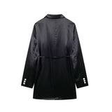 2025 New Women's Autumn Commute Double Suit Jacket + Vertical Trousers Suit
