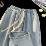 Maillard Jeans Men's New Loose Trend High Street Retro Straight Trousers In Autumn
