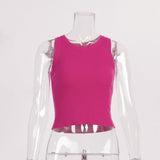 Knitted Vest Women 2025 Summer Solid Color Repair Thread Inside The Top Wearing Short Y2K Vest