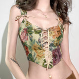 2025 Winter Fashion Trend Women's New Sling Square Tie Strapped Small Vest