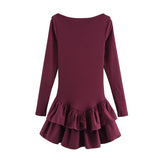 2025 New Women's Fashion Elegant Sexy Cascade Decoration Short Dress